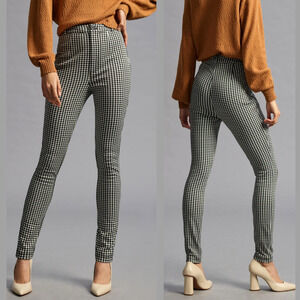 NWT Anthropologie Maeve Bombshell Plaid Legging Pants - Size 8